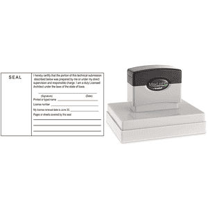 State Of Iowa Architect Document Stamp Body and Design