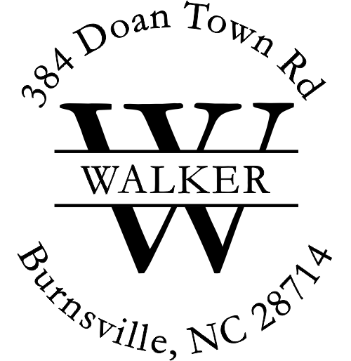 Walker Letter Return Address Stamp