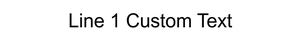 1 Line Custom Rubber Stamp Imprint Example