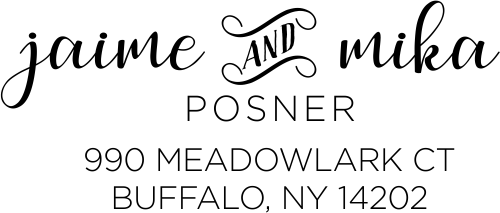 Meadowlark Couples Address Stamp