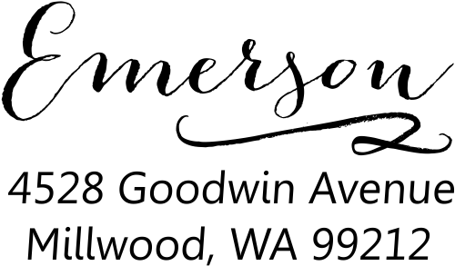 Emerson Swash Address Stamp