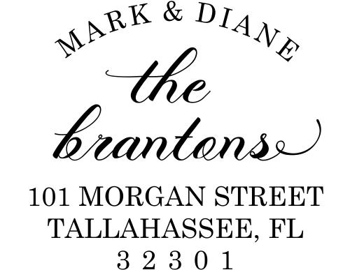 Branton Script Return Address Stamp