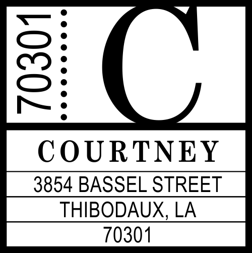 Courtney Contemporary Address Stamp