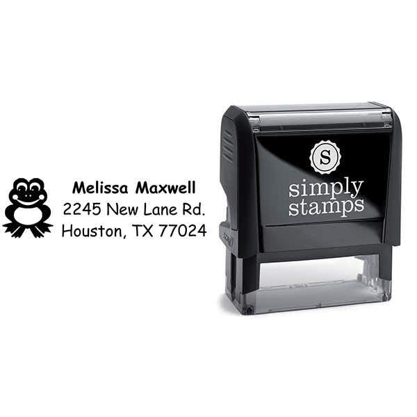 Frog Return Address Stamp Body and Imprint