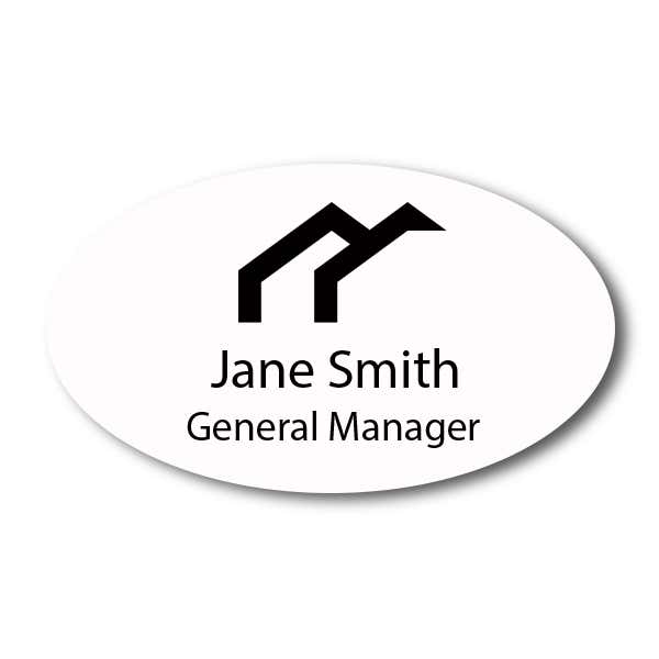 Oval Engraved Name Badge