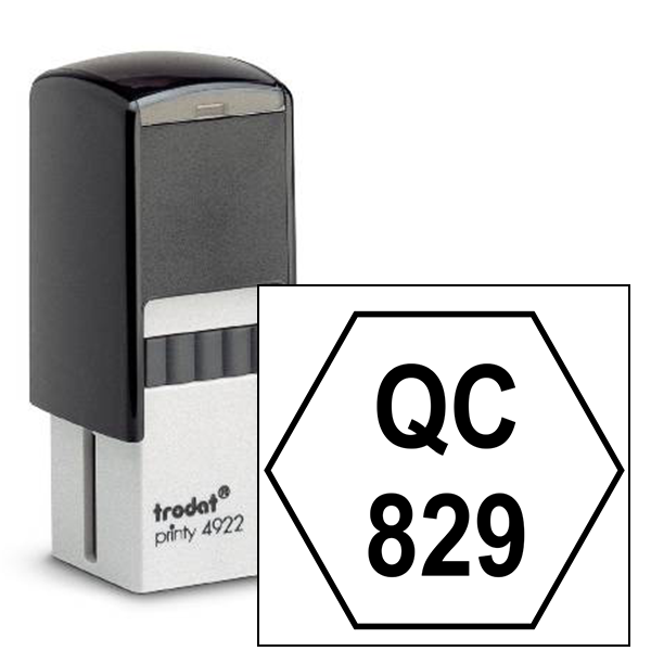 Polygon Shape QC Inspection Stamp
