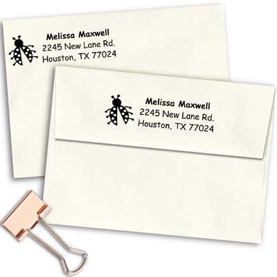 Personalized Ladybug Address Stamp - alternate view