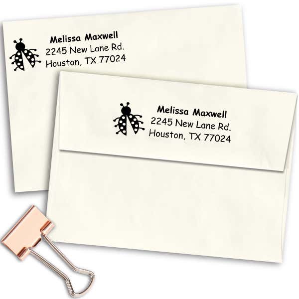 Personalized Ladybug Address Stamp