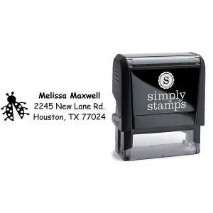 Ladybug Address Stamp Body and Imprint