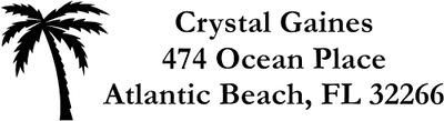 Custom Palm Tree Address Stamp