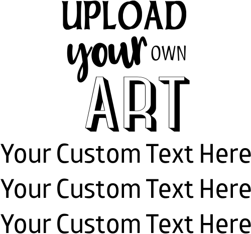 3 Line Custom Upload Art Top Rubber Stamp