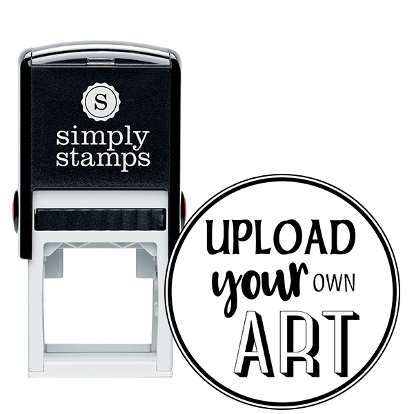 Round Border Upload Your Own Art Rubber Stamp