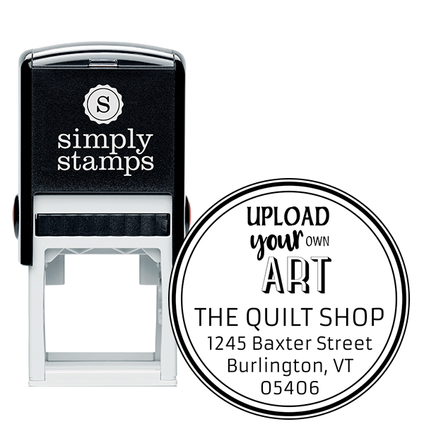 Custom Art Round Return Address Stamp