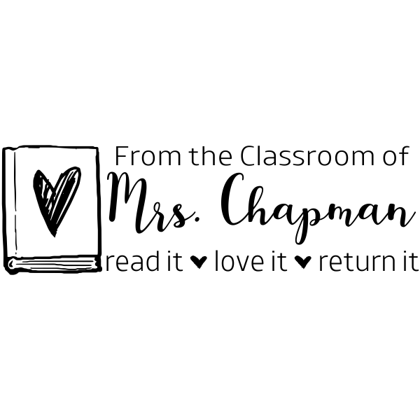 Love Books From The Classroom Of Teacher Stamp