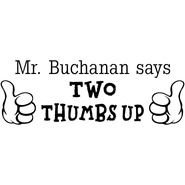 Custom Thumbs Up Teacher Stamp