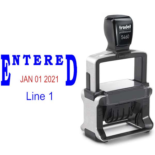 Trodat Professional Entered Date Stamp Body and Imprint