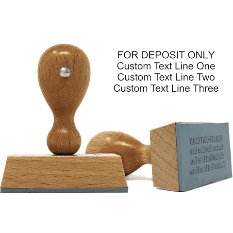 4 Line Traditional For Deposit Only Stamp