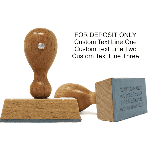 4 Line Traditional For Deposit Only Stamp