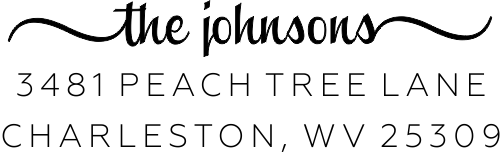 Charleston Return Address Stamp to Fit Wood Box