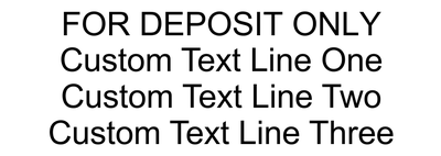 4 Line Traditional For Deposit Only Stamp - alternate view