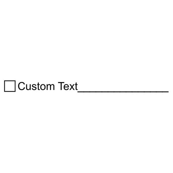 1 Line Box Form Custom Rubber Stamp Imprint Example