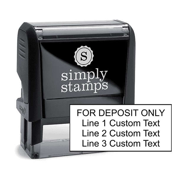 4 Line Self Inking For Deposit Stamp