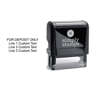4 Line Self Inking For Deposit Stamp Body and Imprint