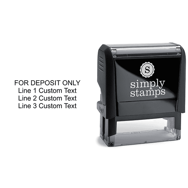 4 Line Self Inking For Deposit Stamp Body and Imprint