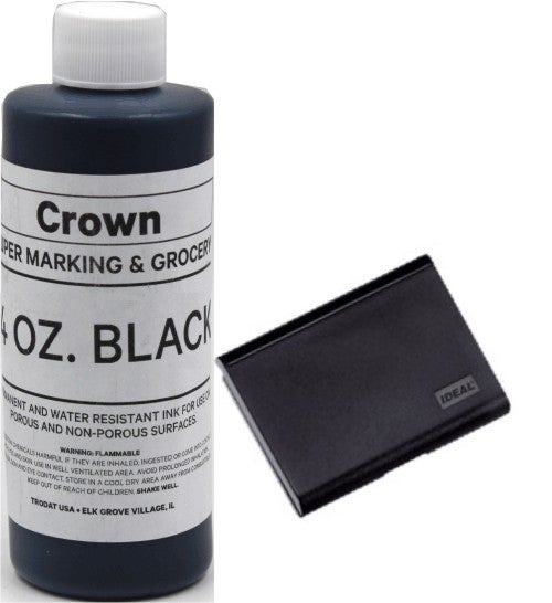 Black 4oz SuperMarking Ink w/ Large Pad
