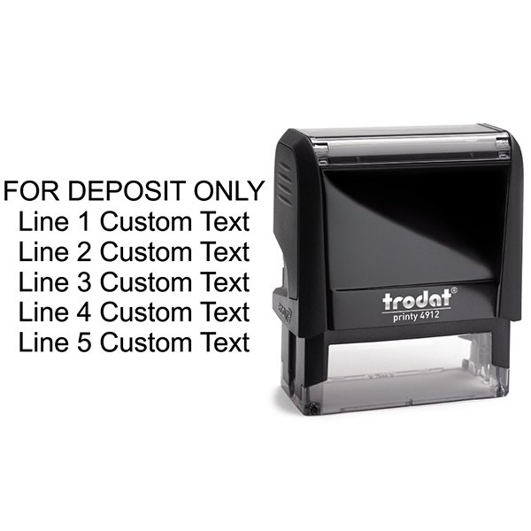 6 Line For Deposit Self Inking Stamp Body and Imprint