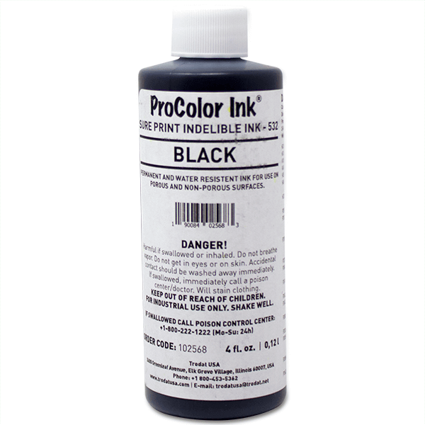 Clothing Stamp 4 oz Black Ink Bottle