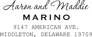 Cursive Address Stamp