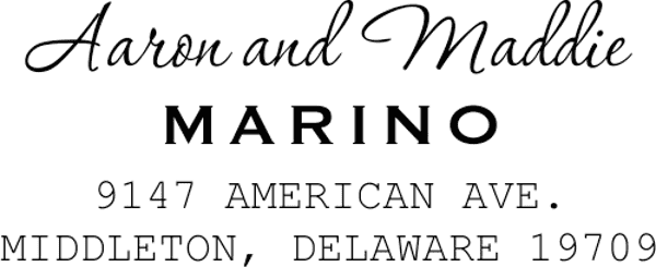 Cursive Address Stamp