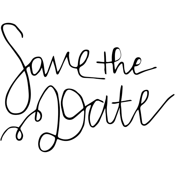 Hand Lettered Save the Date Stamp