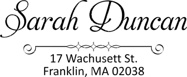 Personalized Handwritten Address Stamp