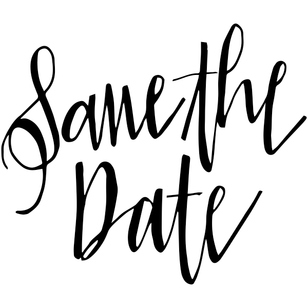 Glam Save the Date Stamp