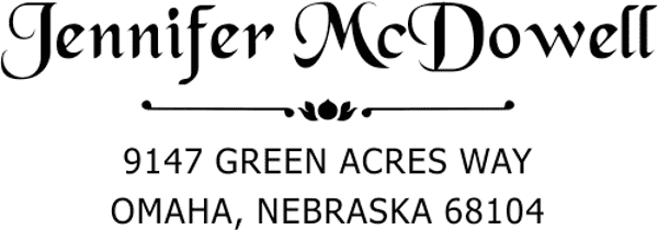Deco Handwritten Address Stamp