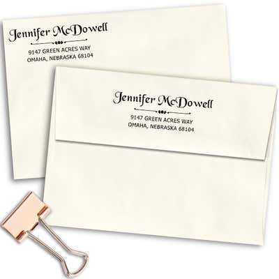 Deco Handwritten Address Stamp - alternate view