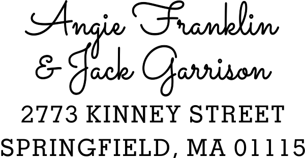 2 Name Script Address Stamp