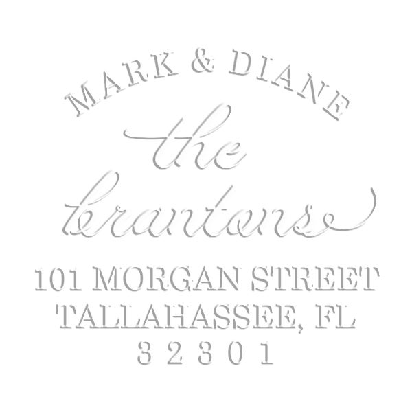 Branton Script Round Return Address Embosser