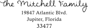 Handwritten Address Stamp Mitchell