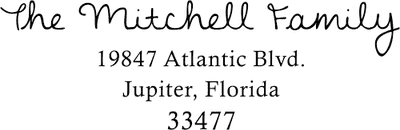 Handwritten Address Stamp Mitchell