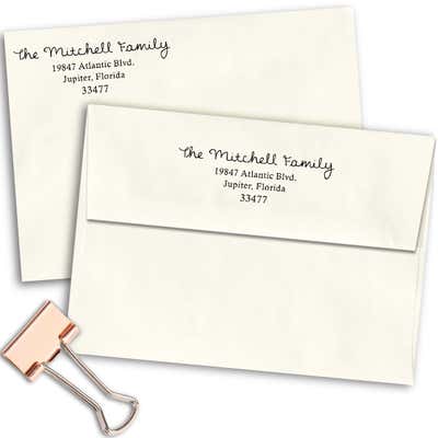 Handwritten Mitchell Address Stamp - alternate view
