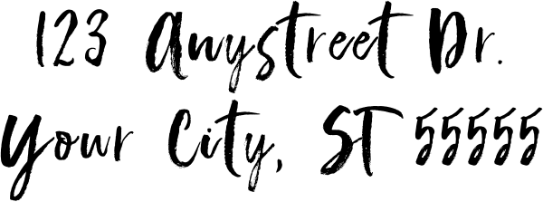 Script Custom 2 Line Stamp