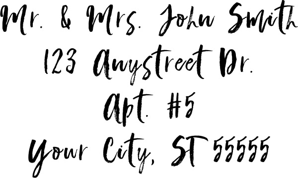 Script Custom 4 Line Stamp