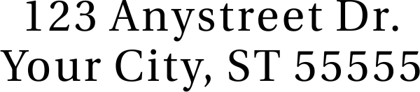 Serif Custom 2 Line Stamp