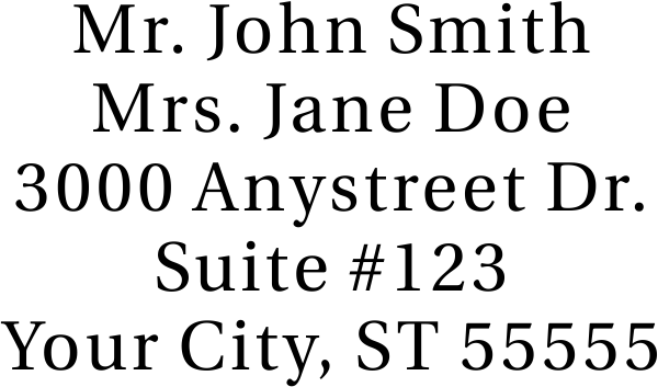 Serif Custom 5 Line Stamp