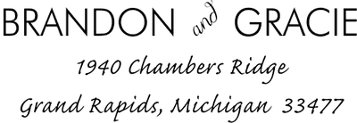 Couples Handwritten Address Stamp
