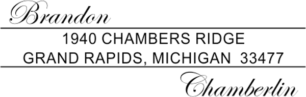 Offset Name Handwritten Address Stamp