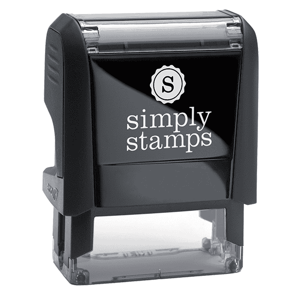 Small Signature Stamp with Name at Bottom, 1/2" x 1 1/2" Impression Size